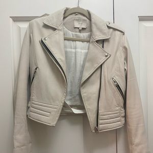 IRO Zephir leather Jacket size 38 Cream colour